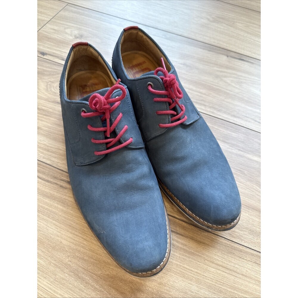 Men’s 1901 Oxford Dress Shoes Size 11.5 M Navy  Casual Leather & Suede Lace-Up